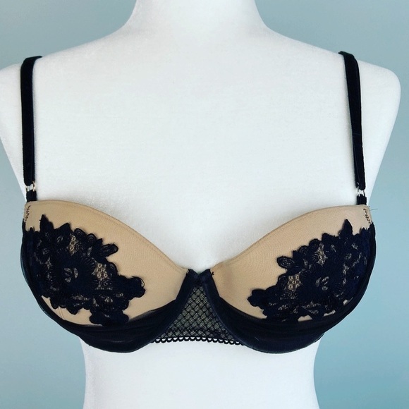 Victoria’s Secret Dream Angels Balconet Push-Up Bra Underwire Lift Lining Sz 34C - Picture 1 of 9